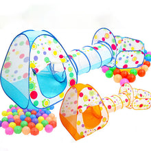 Load image into Gallery viewer, Three-in-one Children's Tent Set Of Three 3-throw Basketball Pool Crawling Tunnel Tent House Game Room 0-3 Years Old Baby Toys